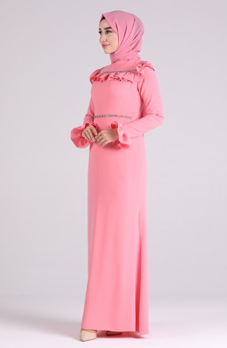 Rosa Hijab-Abendkleider 5256C-05