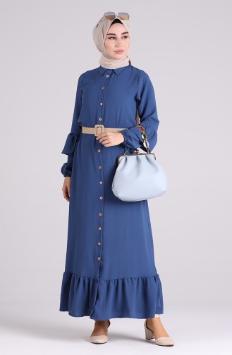 Indigo İslamitische Jurk 5667-02