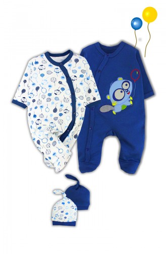 Navy Blue Baby Overall 0706