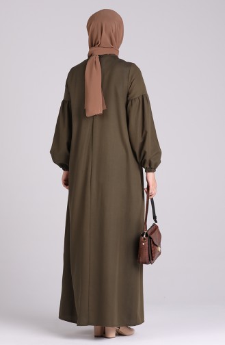 Khaki Hijab Kleider 8036-01