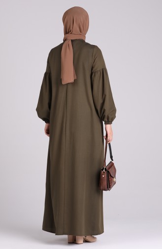 Khaki İslamitische Jurk 8036-01