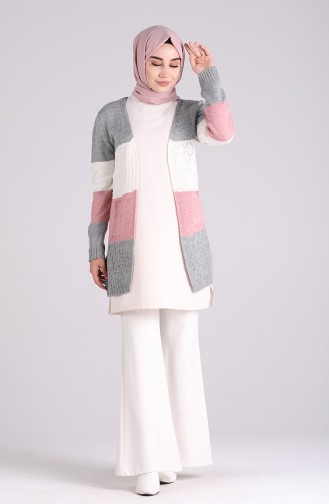 Grau Strickjacke 1453-05