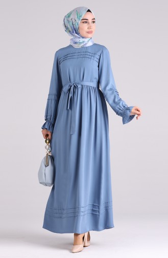 Indigo Hijab Dress 8018-01