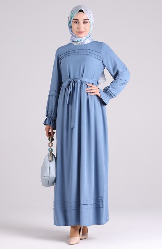 Indigo Hijab Dress 8018-01