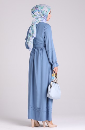 Indigo Hijab Dress 8018-01