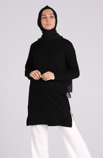 Schwarz Pullover 1460-06