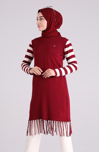 Claret red Trui 1085-02