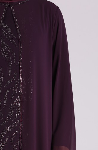 Zwetschge Hijab-Abendkleider 4580-02