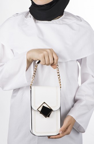 White Shoulder Bags 36-02