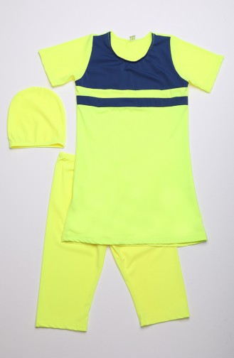 Yellow Modest Swimwear 0111A-01