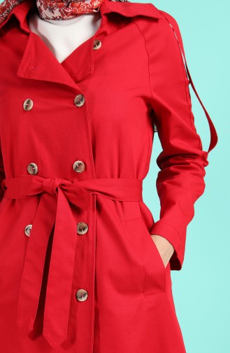 Red Trench Coats Models 8247-01