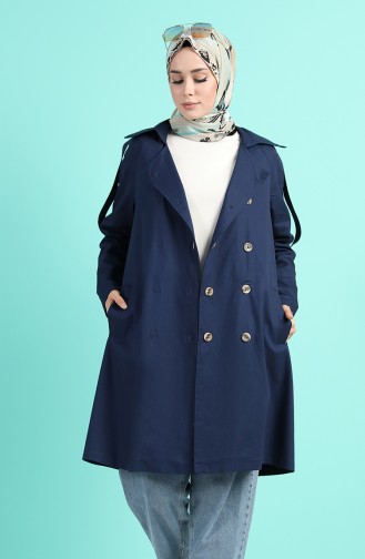 Navy Blue Trench Coats Models 8247-05