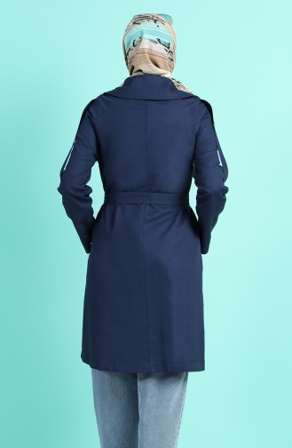 Navy Blue Trench Coats Models 8247-05