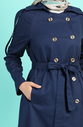 Navy Blue Trench Coats Models 8247-05