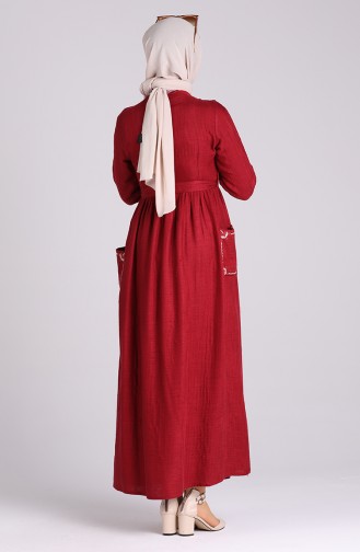 فستان أحمر كلاريت 3016-01