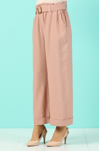 Belted wide-leg Trousers 10006-04 Powder 10006-04