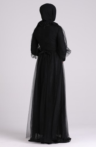 Schwarz Hijab-Abendkleider 4810-01