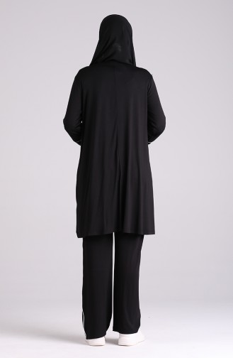 Pocket Tunic Trousers Double Suit 1007-01 Black 1007-01