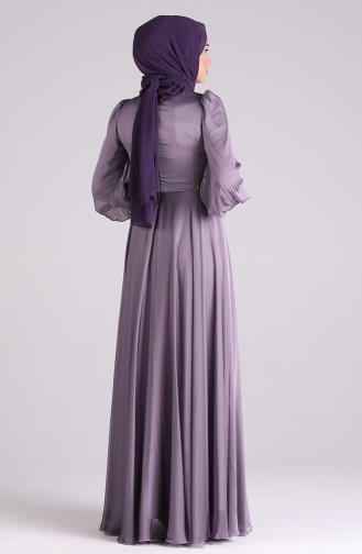 Lila Hijab-Abendkleider 6166-08