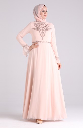 Sequin Evening Dress 6179-02 Salmon 6179-02