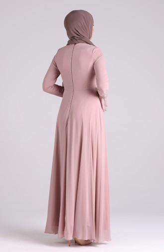 Beige-Rose Hijab-Abendkleider 6179-03