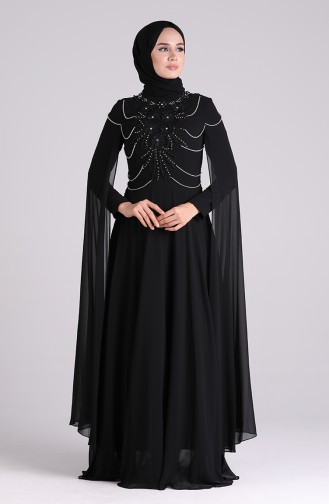 Habillé Hijab Noir 4714-02