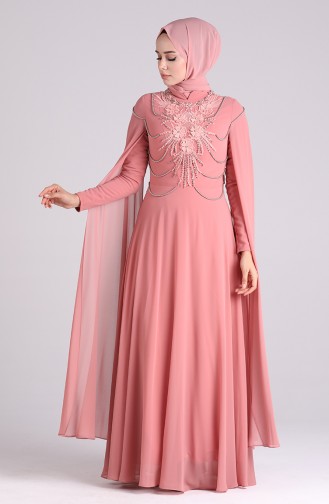Zwiebelschalen Hijab-Abendkleider 4714-03