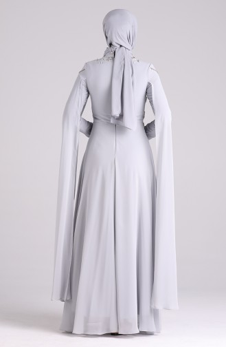 Grau Hijab-Abendkleider 4714-06