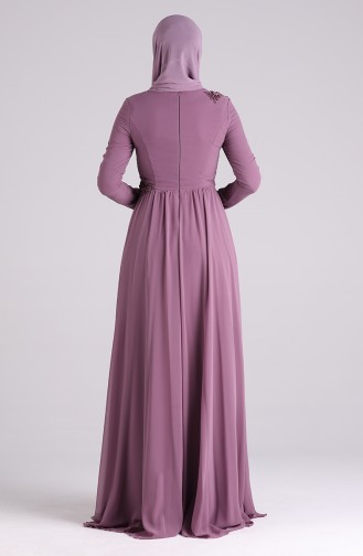 Beige-Rose Hijab-Abendkleider 0083-05