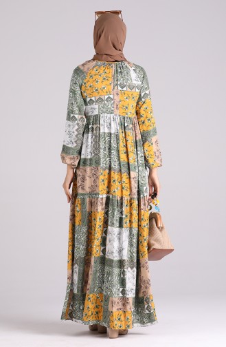 Mustard Hijab Dress 2063-01