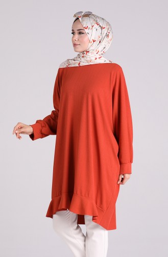 Yarasa kol Tunik 3545-01 Kiremit