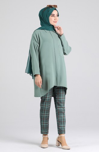 Water Green Overhemdblouse 8155-20