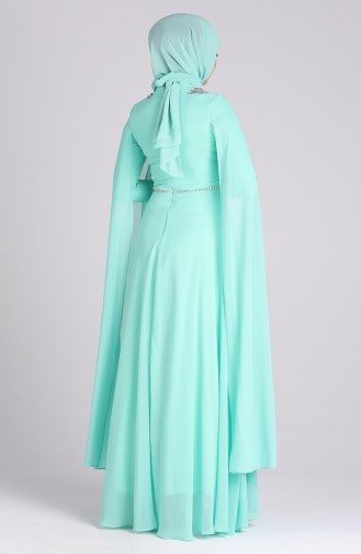 Minzengrün Hijab-Abendkleider 4715-01