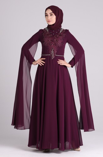 Stone Evening Dress 4715-02 Purple 4715-02