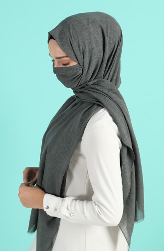 Sefamerve Maskeli Şal 1001-11 Gri