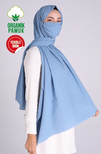 Sefamerve Masked Shawl 1000-16 Baby Blue 1000-16