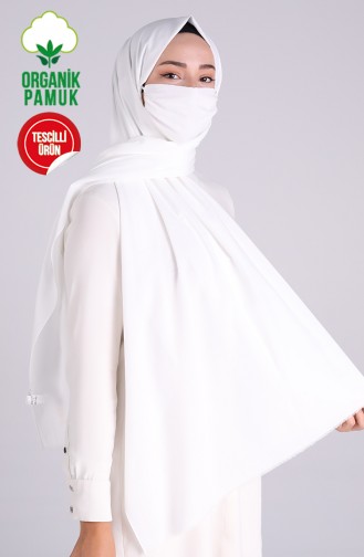 Sefamerve Masked Shawl 1000-14 white 1000-14