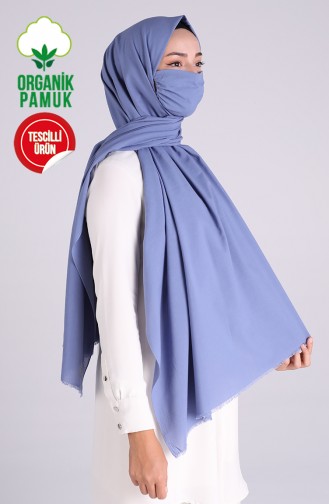 Sefamerve Masked Shawl 1000-18 Blue 1000-18