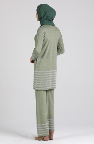 Knitwear Tunic Trousers Double Suit 0383-02 Sea Green 0383-02