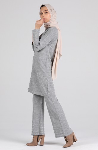 Knitwear Tunic Trousers Double Suit 0383-05 Gray 0383-05