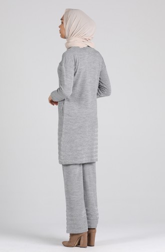 Knitwear Tunic Trousers Double Suit 0383-05 Gray 0383-05