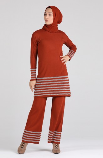 Knitwear Tunic Trousers Double Suit 0383-07 Tile 0383-07