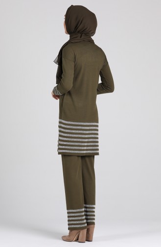 Knitwear Tunic Trousers Double Suit 0383-10 Khaki 0383-10