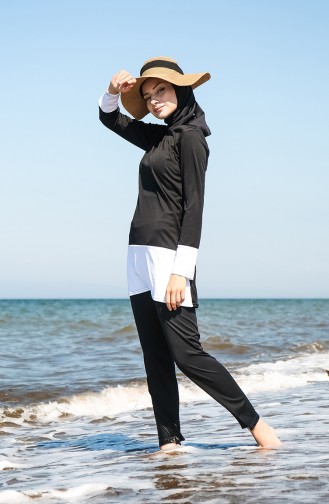 Black Swimsuit Hijab 1010-02