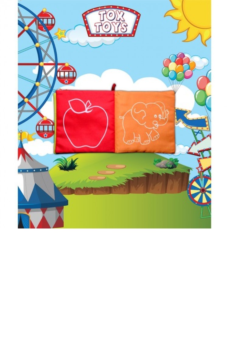 Tox Bebek Renkli Kumas Sessiz Kitap Bez Kitap Egitici Oyuncak Yumusak Ve Hisirtili T030200061 Sefamerve