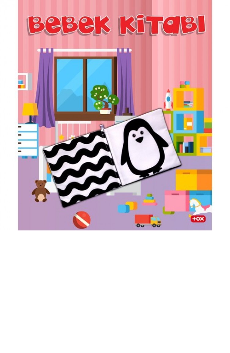 Tox Bebek Siyahbeyaz Kumas Sessiz Kitap Bez Kitap Egitici Oyuncak Yumusak Ve Hisirtili T030200060 Sefamerve