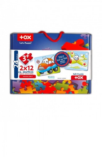 Tox Uçak Araba 3 Keçe Yapboz 3 Yaş Puzzle T010300004