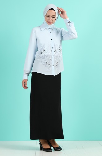 Baby Blue Blouse 0315-05