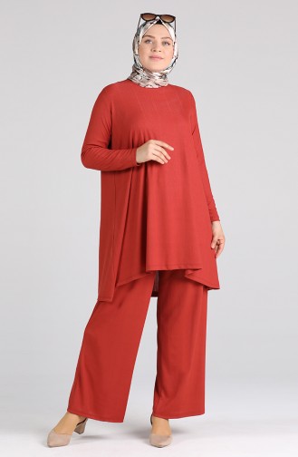 Asymmetric Tunic Trousers Double Suit 4618-04 Tile 4618-04