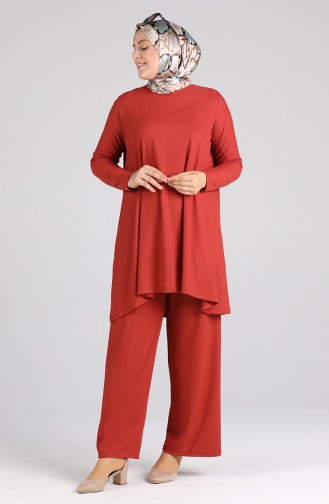 Asymmetric Tunic Trousers Double Suit 4618-04 Tile 4618-04